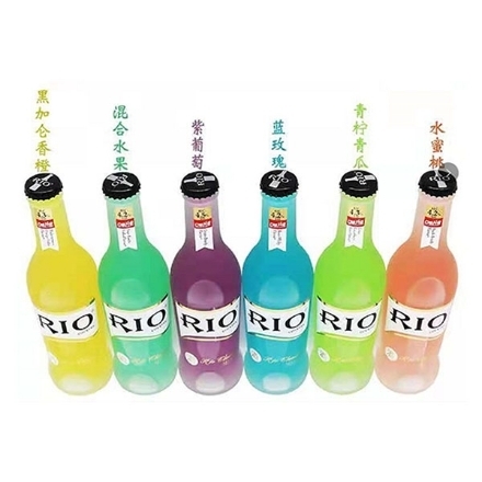 图片 RIO 鸡尾酒 (黑加仑香橙 ,水蜜桃, 青柠青瓜朗姆, 蓝玫瑰, 紫葡萄, 混合水果) 275ml, 1瓶, 1*24瓶 (可混搭）