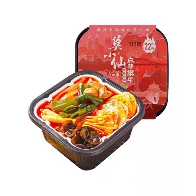 Picture of Mo Xiaoxian self-heating hot pot (spicy tender beef),1 box, 1*18 box