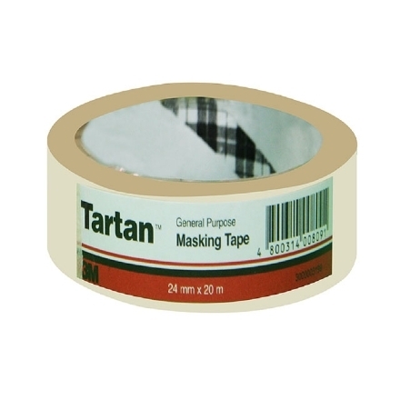 图片 3M Tartan General Purpose Masking Tape - 24mm x 20m