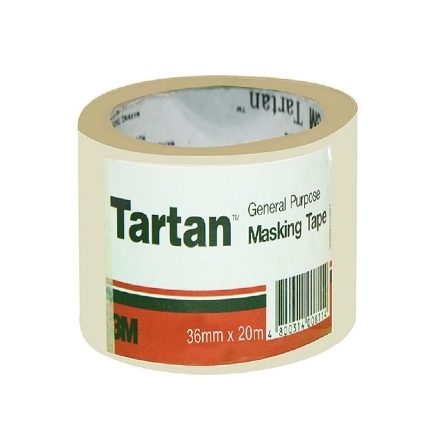 图片 3M Tartan General Purpose Masking Tape - 36mm x 20m