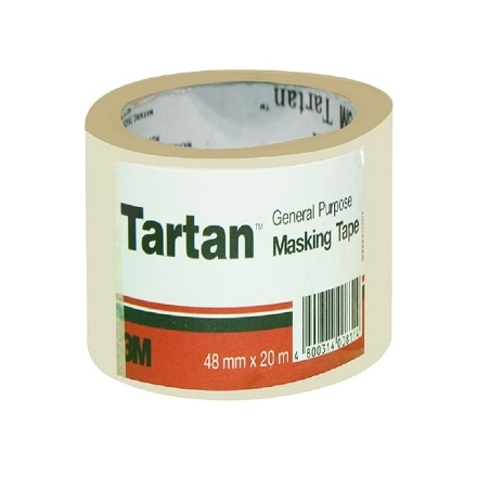 图片 3M Tartan General Purpose Masking Tape - 48mm x 20m