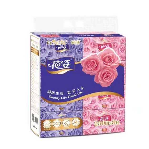 Picture of Draw tissue (huazi) 250 draws,1*8 pack, 1*80 pack