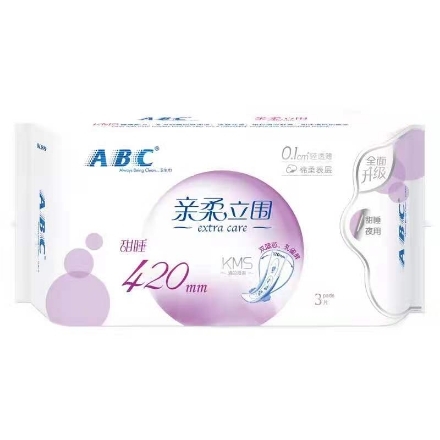 Picture of ABC night sanitary napkins 3 pieces 420mm K89,1 pack, 1*48 pack