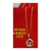 Picture of 18K Saudi Gold Necklace with Pendant, Chain 0.98g, Pendant 0.53g, Size 18", 2805N4