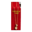 Picture of 18K Saudi Gold Necklace with Pendant, Chain 0.75g, Pendant 0.57g, Size 18", 2805NH