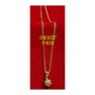 Picture of 18K Saudi Gold Necklace with Pendant, Chain 0.9g, Pendant 0.55g, Size 16", 2805NFF