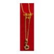 Picture of 18K Saudi Gold Necklace with Pendant, Chain 0.9g, Pendant 0.55g, Size 16", 2805NFF