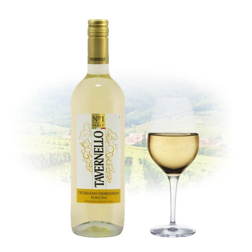 Picture of Tavernello Trebbiano Rubicone Chardonnay Italian White Wine 750 ml, TAVERNELLOCHARDONNAY