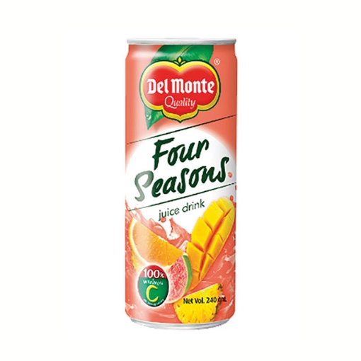 Picture of Del Monte Juice 240 ml (Four Seasons, Mango, Pineapple Orange, Sweetened Orange, Sweetened Pineapple, White Grape), DEL200