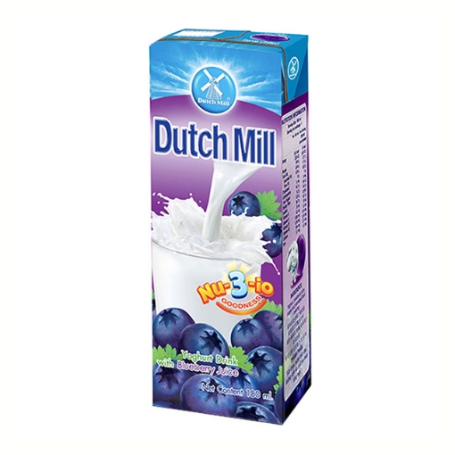 Picture of Dutch Mill Yoghurt Drink 180 ml 4 pcs (Blueberry, Mixed Fruit, Orange, Strawberry, Super Fruits), DUT61