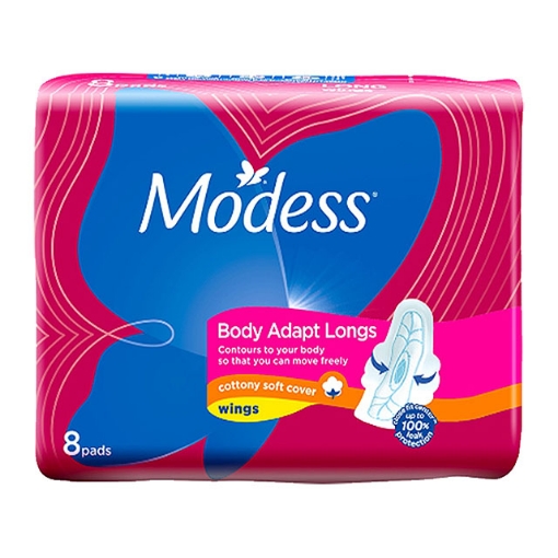 Picture of Modess Body Adapt Longs Maxi 8's, MOD30