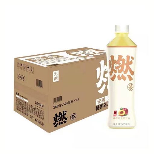 Picture of Yuanqi Forest Burning Tea Peach Flavor 500ml 1 bottle, 1*15 bottle