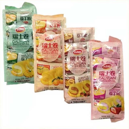 Picture of Daliyuan Swiss Roll，flavor(Chocolate, strawberry, orange juice, banana) 200g,1 pack, 1*16 pack