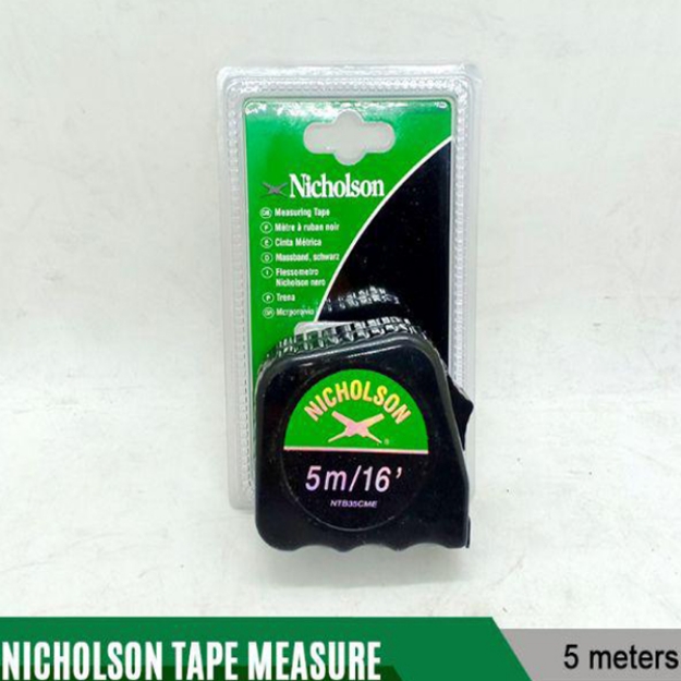 Nicholson Steel Tape (Black) 5m