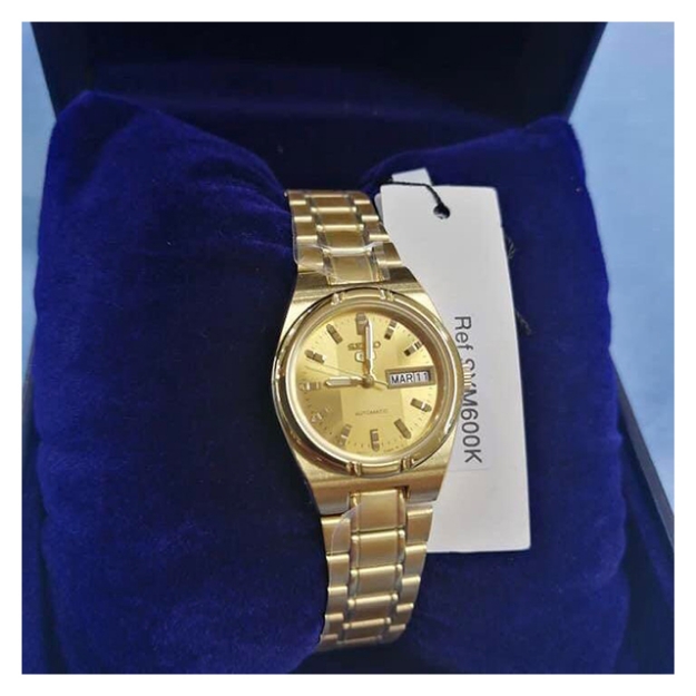 SEIKO 5 Gold Tone Ladies Automatic Watch 