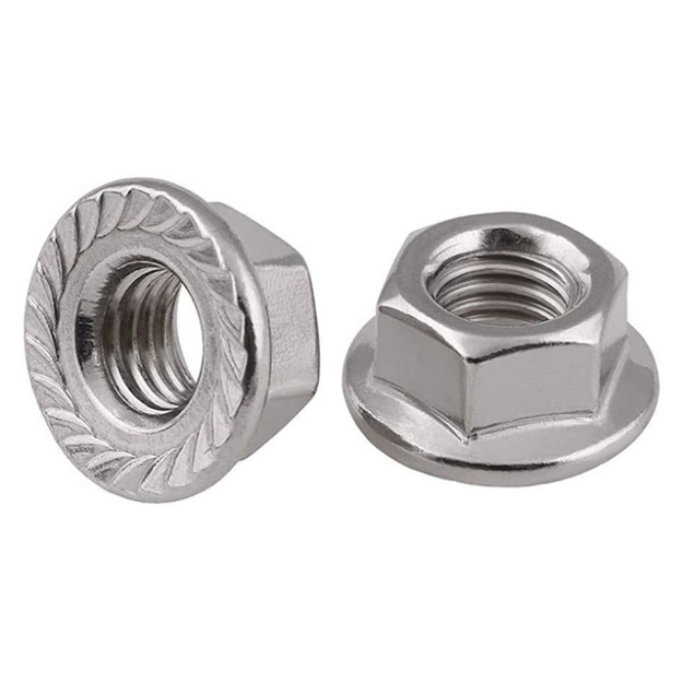304 Stainless Steel Flange Nut - Metric Size