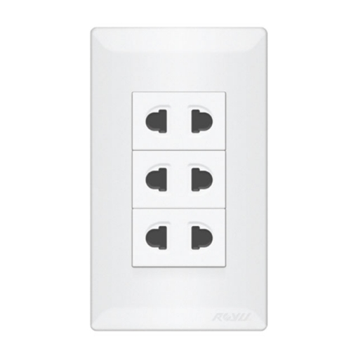 3 Gang Universal Outlet Set