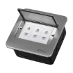 Floor Receptacle with 3 Gang Universal Outlet Titanium