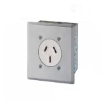 Flush Mount Power Receptacle with Stainlles Plate & Box