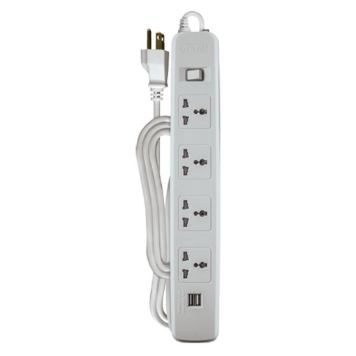 One Master Switch and 2 USB Ports (White)