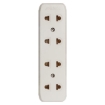 4 Gang Universal Outlet (White)