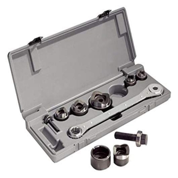 Show details for Ridgid Manual Knockout Punches R735BB 1/2 in. to 1 1/4 in. with Punch/Die Set, Ball Bearing Drive Screw, and Case, 31787 Ridgid Manual Knockout Punches