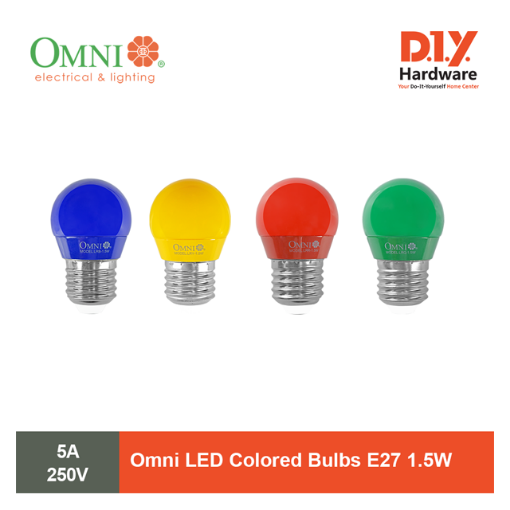 OMNI LED Colored Round Bulb 1.5W 