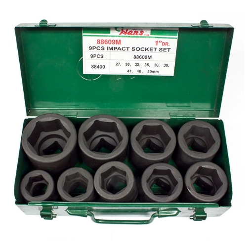 Picture of Hans 88609M 1" Drive 9 Pcs. Impact Socket Set - 86609 - Metric Size