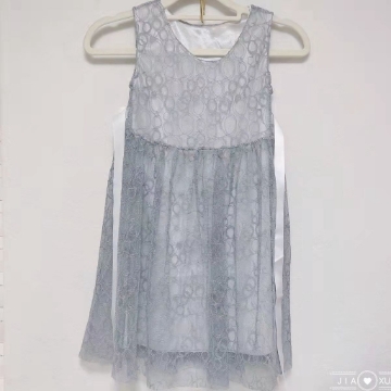 GRAY, Baby Girl Lace Dress Princess Dress