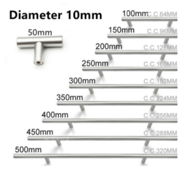 STAINLESS STEEL 201 Silver Cabinet Drawer Pull Handle