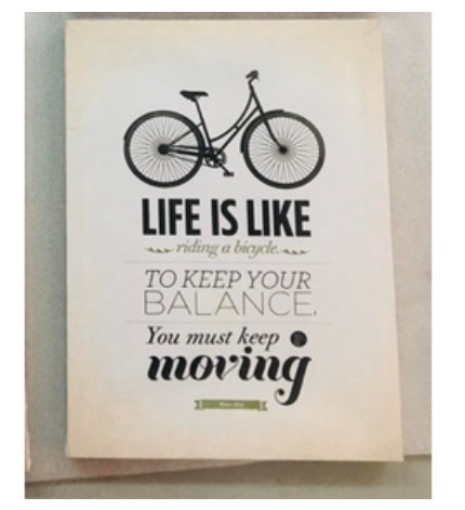 OP3040 Life iks like riding bycicle