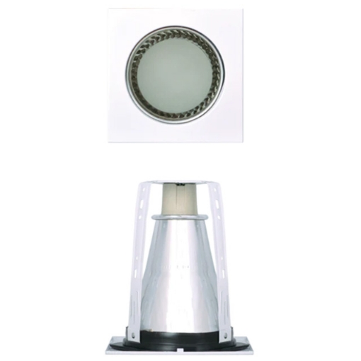 Picture of FIREFLY Lighting Square Vertical Downlight Recessed Typre with Partial Frosted Glass - FD421WH3.5