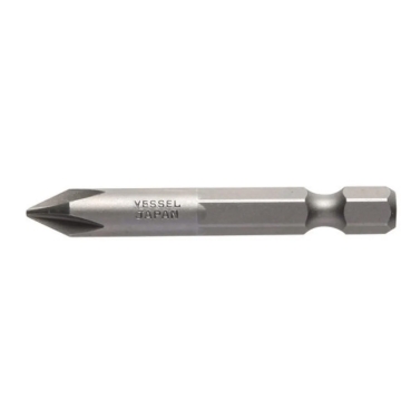 Show details for VESSEL 1/4" Hex Shank Cross Point Single End Screwdriver Bit - 489229 Picture of VESSEL 1/4" Hex Shank Cross Point Single End Screwdriver Bit - 489229
