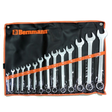Show details for BERNMANN Combination Wrench (14 Pieces) - B-02-832PB Picture of BERNMANN Combination Wrench (14 Pieces) - B-02-832PB