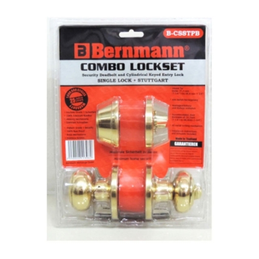 Picture of BERNMANNStuttgart+H600PB Single Deadbolt Lock B-CSSTPB