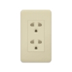 Picture of Duplex Universal Outlet with Ground and Shutter Set, WH913