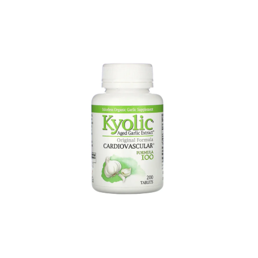 Picture of Kyolic Aged Garlic Extract Cardiovascular Formula 100 200 Tablets