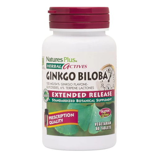 Picture of Nature's Plus Herbal Actives Ginkgo Biloba 120mg Extended Release 60 Tablets