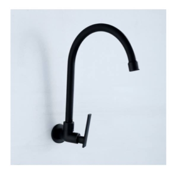 Picture of Axis Danube Wall Tap Gooseneck Matte Black, AXS01FW202B