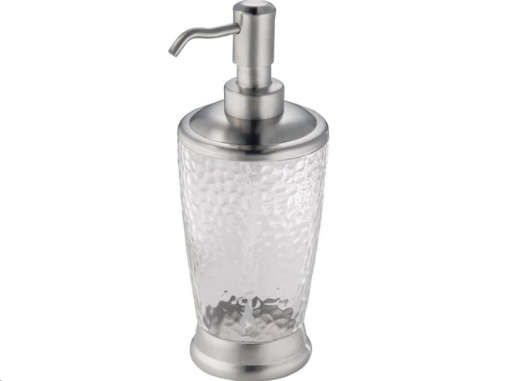 Picture of INTERDESIGN RAIN SOAP PUMP 3.25X8.25 CLEAR/BRUSHED STAINLESS STEEL
